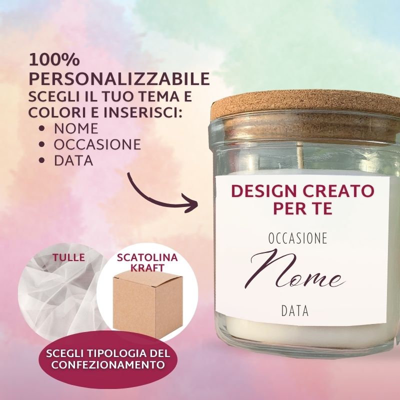 Candela Personalizzata con Sticker | Durata 40h - immagine 2
