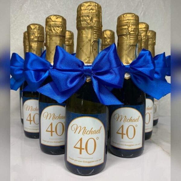 Mini Prosecco Personalizzato con Sticker e Nastro | 200ml