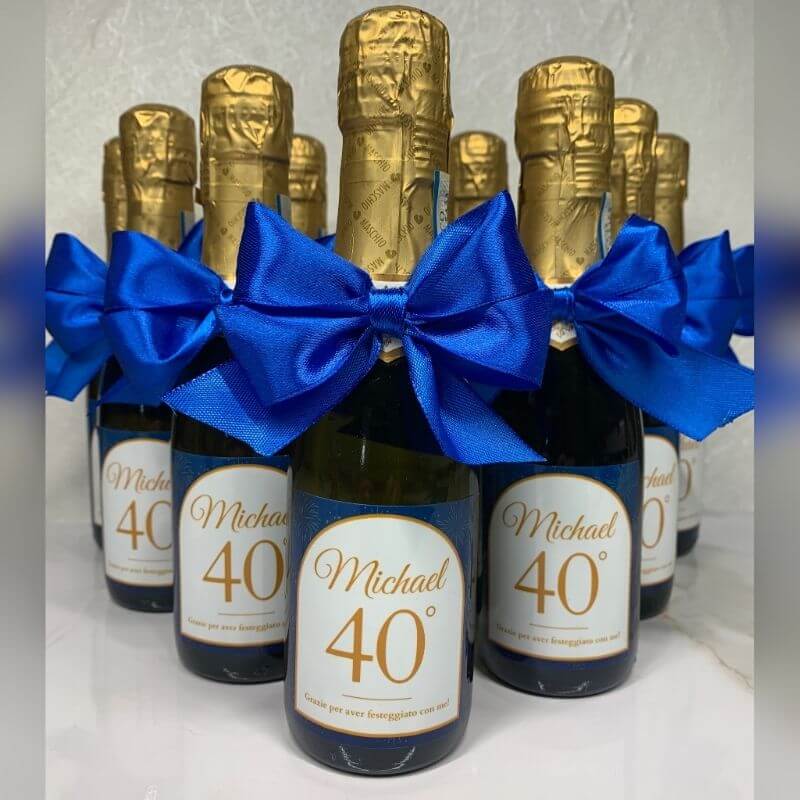 Mini Prosecco Personalizzato con Sticker e Nastro | 200ml