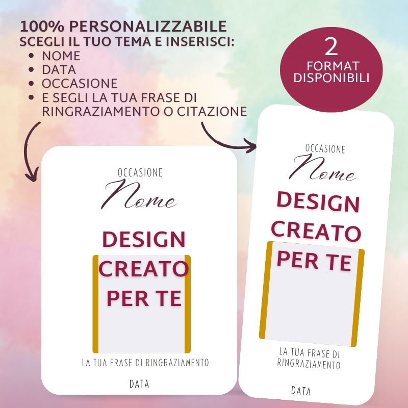 Segnaposto Rettangolare con Cioccolatino | Medio (7x9 cm o 5x10 cm) - immagine 2