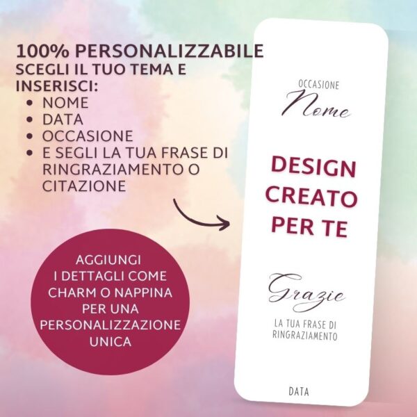 Segnaposto / Segnalibro Personalizzato a Tema
